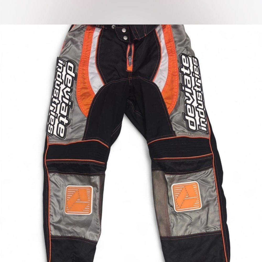 Black & orange Deviate Industries motocross pants Size 3/4